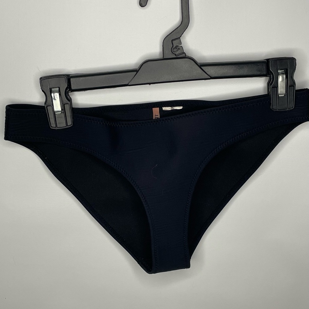 1️⃣ Black Neoprene Bikini Bottoms